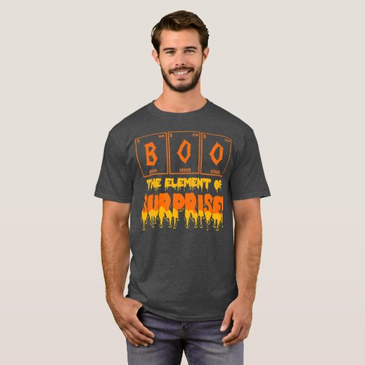 Halloween Boo Art Scheikunde Leraar Element T-shirt (Voorkant volledig)