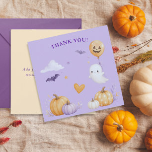 Halloween Boo Baby Shower Bedankkaart
