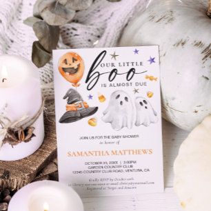 Halloween Boo Baby shower Kaart