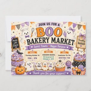 Halloween Boo Bakkerij Markt Bakverkoop Kaart