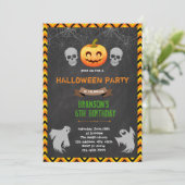 Halloween Boo bash party uitnodiging (Staand voorkant)