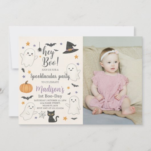 Halloween Boo Bash Spooktacular Party Kaart (Voorkant)
