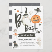 Halloween Boo Bash-uitnodiging-Costuumfeest-Spook Kaart (Voorkant / Achterkant)