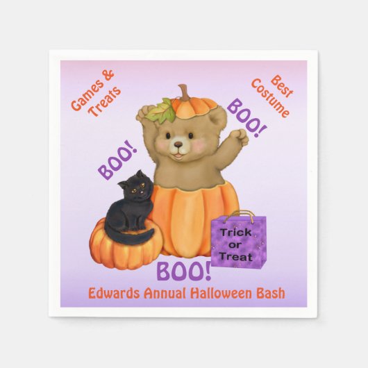 Halloween Boo Beer Servetten (Voorkant)