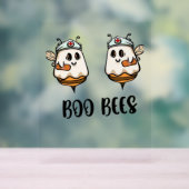 Halloween Boo Bees Nurse Classic T-shirt Acryl Bord (Neutraal)
