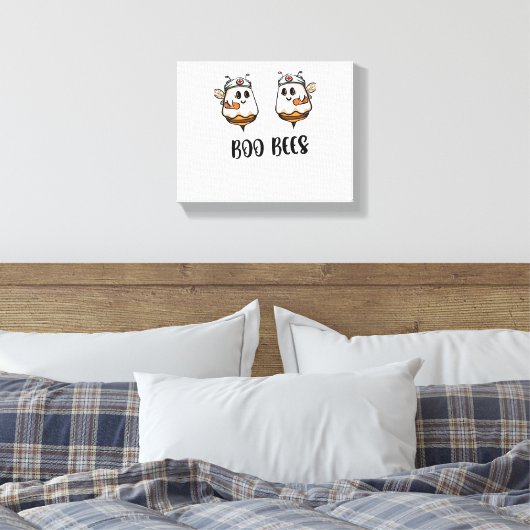 Halloween Boo Bees Nurse Classic T-shirt Canvas Afdruk (Insitu (Slaapkamer))