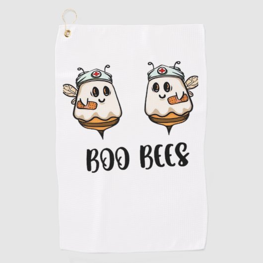 Halloween Boo Bees Nurse Classic T-shirt Golfhanddoek (Voorkant)