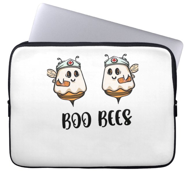 Halloween Boo Bees Nurse Classic T-shirt Laptop Sleeve (Voorkant)