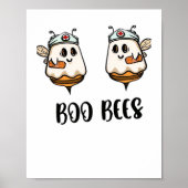 Halloween Boo Bees Nurse Classic T-shirt Poster (Voorkant)