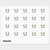 Halloween Boo Bees Nurse Classic T-shirt Ronde Sticker (Vel)