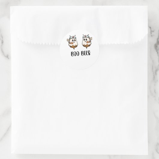 Halloween Boo Bees Nurse Classic T-shirt Ronde Sticker (Tas)