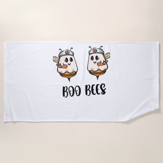 Halloween Boo Bees Nurse Classic T-shirt Strandlaken (Voorkant)