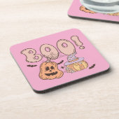 Halloween Boo Bier Onderzetter (Linkerzijde)