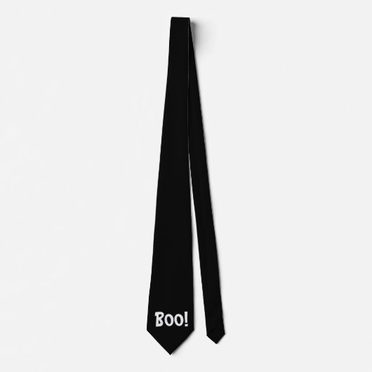 HALLOWEEN BOO BLACK STROPDAS (Voorkant)