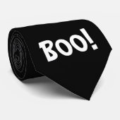HALLOWEEN BOO BLACK STROPDAS (Opgerold)