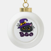 Halloween Boo Boo Crew Classic T-shirt Keramische Bal Ornament (Voorkant)
