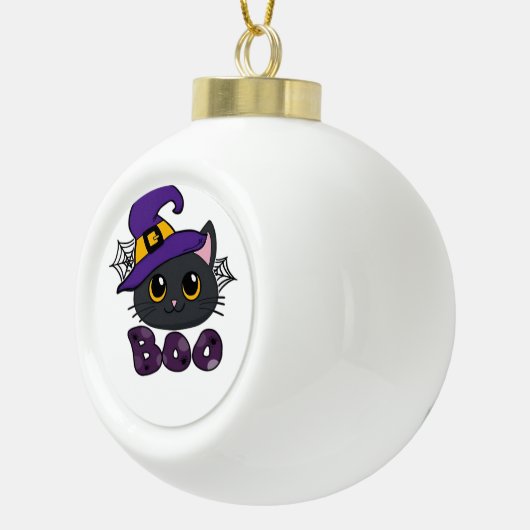 Halloween Boo Boo Crew Classic T-shirt Keramische Bal Ornament (Rechts)