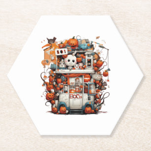 Halloween Boo Boo Crew Emergency Ghost Car Kartonnen Onderzetters