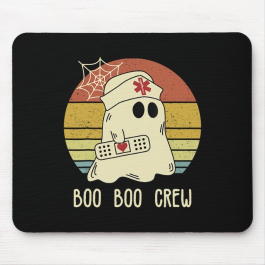 Halloween Boo Boo Crew Verpleegster Ghost Vrouwen  Muismat (Voorkant)