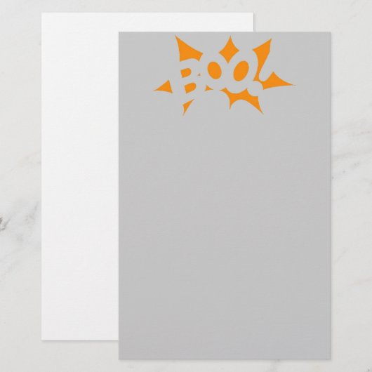 Halloween Boo Briefpapier (Voorkant / Achterkant)