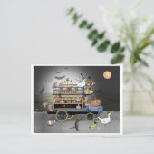 Halloween Boo. Bus Briefkaart (Staand voorkant)