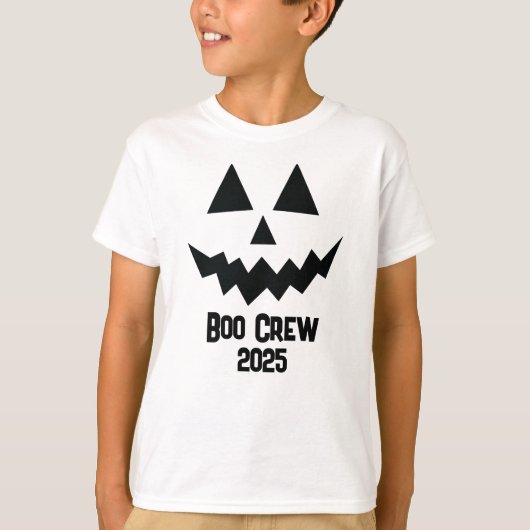 Halloween Boo Crew 2025 jack-o-lantern pumpkin  T-shirt (Voorkant)
