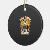 Halloween Boo Crew Badge Keramisch Ornament (Links)