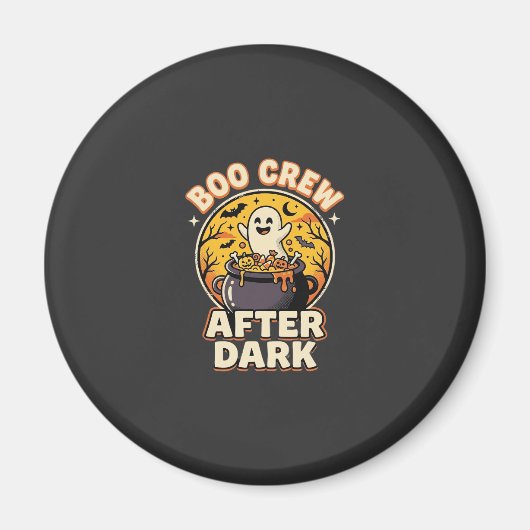Halloween Boo Crew-badge Magneet (Voorkant)