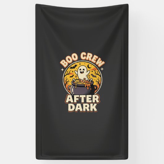 Halloween Boo Crew Badge Spandoek (Verticaal)