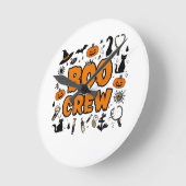 Halloween Boo Crew Clock - Speelse Ghost Home Deco Ronde Klok (Hoek)