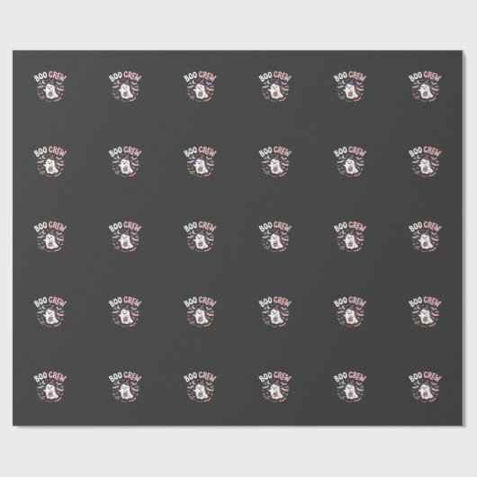 Halloween Boo Crew Geest Cadeaupapier (Vlak)