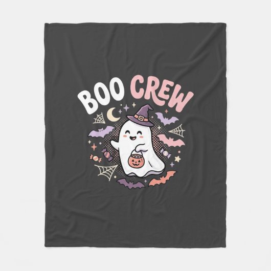 Halloween Boo Crew Geest Fleece Deken (Voorkant)