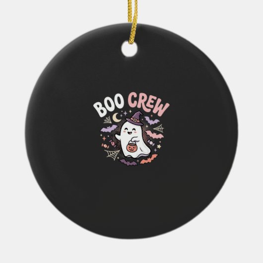 Halloween Boo Crew Geest Keramisch Ornament (Voorkant)