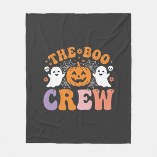 Halloween Boo Crew Geest Pompoen Ontwerp_1 Fleece Deken