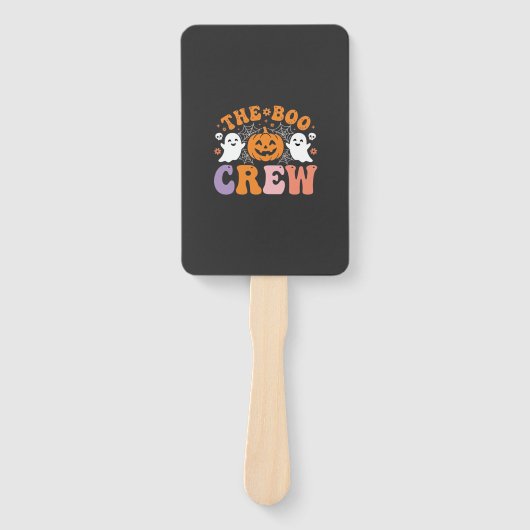 Halloween Boo Crew Geest Pompoen Ontwerp_1 Handwaaier (Voorkant)