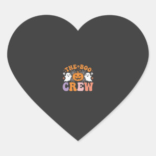 Halloween Boo Crew Geest Pompoen Ontwerp_1 Hart Sticker