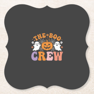 Halloween Boo Crew Geest Pompoen Ontwerp_1 Kartonnen Onderzetters