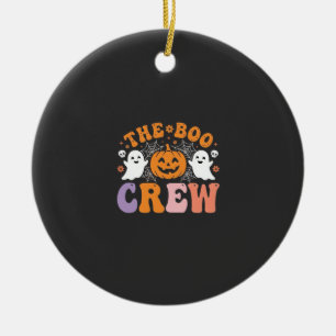 Halloween Boo Crew Geest Pompoen Ontwerp_1 Keramisch Ornament