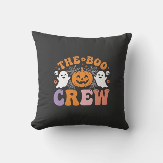 Halloween Boo Crew Geest Pompoen Ontwerp_1 Kussen (Voorkant)