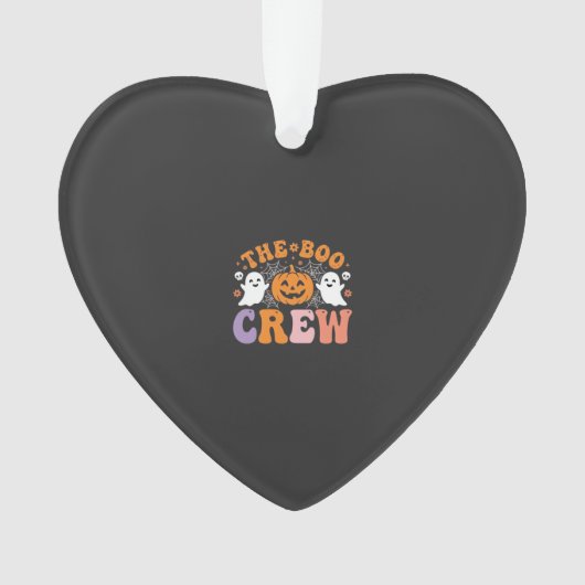 Halloween Boo Crew Geest Pompoen Ontwerp_1 Ornament (voorkant)