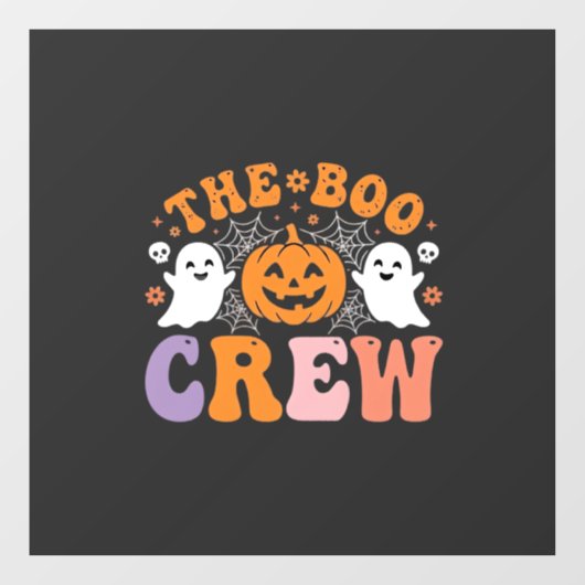 Halloween Boo Crew Geest Pompoen Ontwerp_1 Raamsticker (Vel)