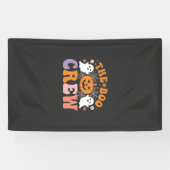 Halloween Boo Crew Geest Pompoen Ontwerp_1 Spandoek (Horizontaal)