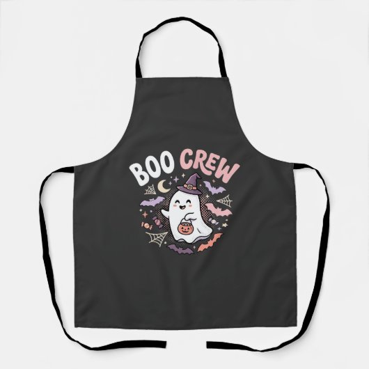 Halloween Boo Crew Geest Schort (Voorkant)