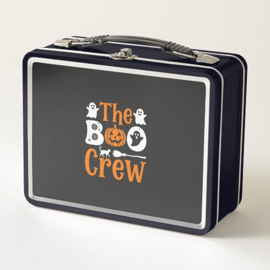 Halloween Boo Crew Spook Pompoen Kat Ontwerp (Voorkant)