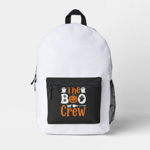 Halloween Boo Crew Spook Pompoen Kat Ontwerp Bedrukte Rugzak