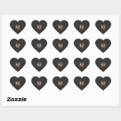 Halloween Boo Crew Spook Pompoen Kat Ontwerp Hart Sticker (Vel)