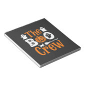 Halloween Boo Crew Spook Pompoen Kat Ontwerp Notitieblok (Schuin)