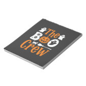 Halloween Boo Crew Spook Pompoen Kat Ontwerp Notitieblok (Linkerzijde)