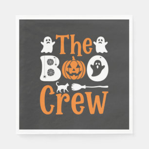Halloween Boo Crew Spook Pompoen Kat Ontwerp Servet