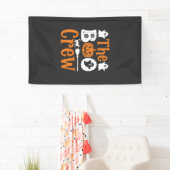 Halloween Boo Crew Spook Pompoen Kat Ontwerp Spandoek (Insitu)
